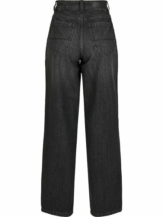 High Waist Women's Jean Trousers Grey Black