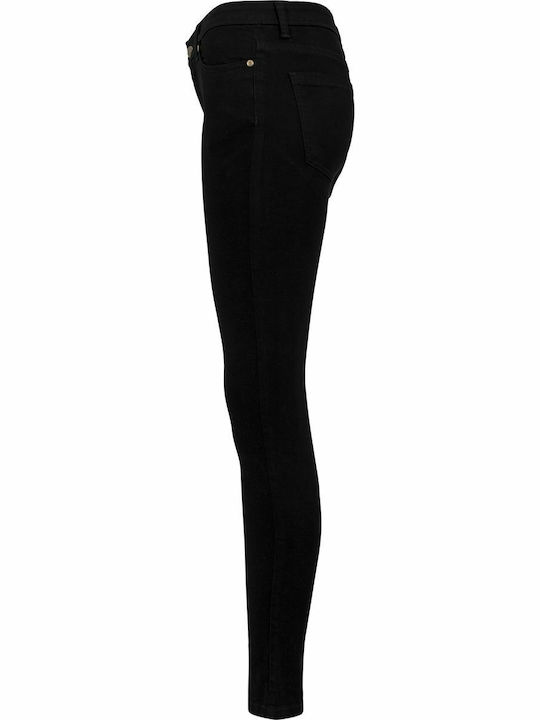 Women's Fabric Trousers Skinny Fit Black