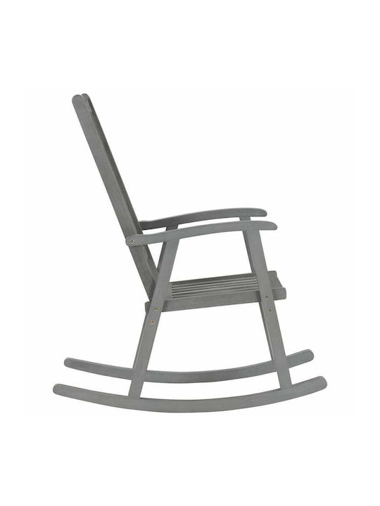 Rocking Armchair Grey / Red Plaid 57x100x117cm