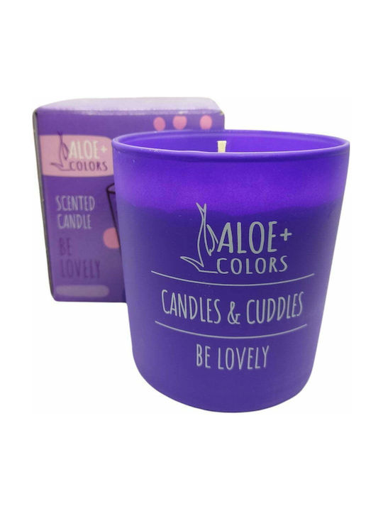 Aloe Colors Aromatic Soy Candle Be Lovely in Jar with Caramel/Bitter Almond Perfume 220gr