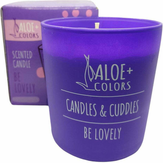 Aloe Colors Aromatic Soy Candle Be Lovely in Jar with Caramel/Bitter Almond Perfume 220gr