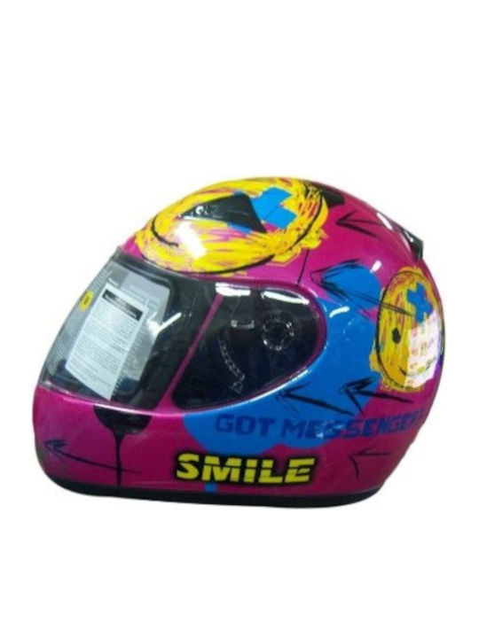 Zeus ZS-2000 Pink Παιδικό Κράνος Μηχανής Full Face ECE 22.05 1350gr