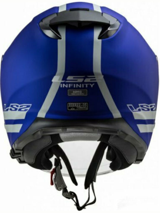 LS2 Infinity OF521 Hyper Blue Matt Κράνος Μηχανής Jet 1250gr με Sunvisor