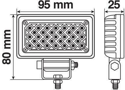 Lampa WL-14 Squareς Waterproof Headlights Car LED Universal 10 - 30V 6W 9.5cm 1pcs