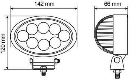 Lampa WL-4 Waterproof LED Headlight Universal 10 - 30V 24W 14.2cm 1pcs