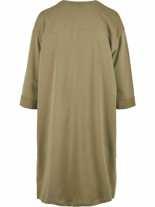TB4101 Long Women's Cardigan Khaki
