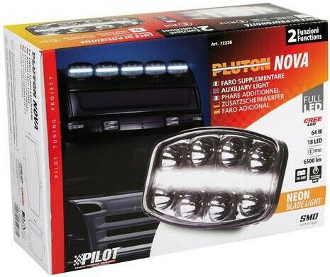 Lampa Pluton Nova Squareς Waterproof Headlights Car LED Universal 10 - 30V 64W 24.5cm 1pcs