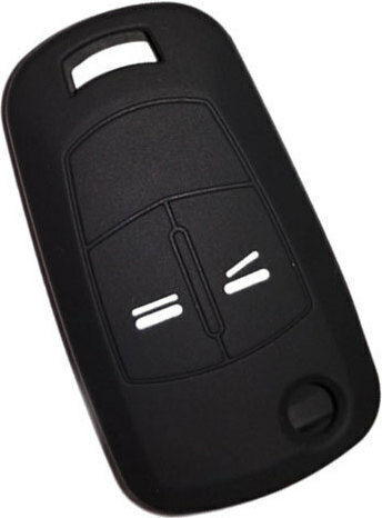 Silicone Car Key Cover Case with 2 Buttons for Opel Black