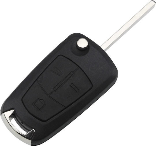 Silicone Car Key Cover Case with 2 Buttons for Opel Black