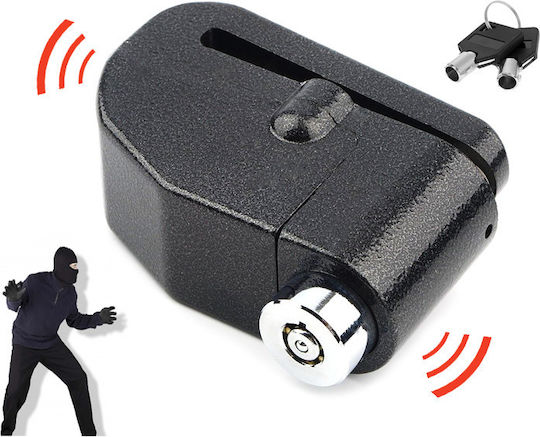 Kailun Motorcycle Disc Brake Lock with Alarm & 7mm Pin in Black