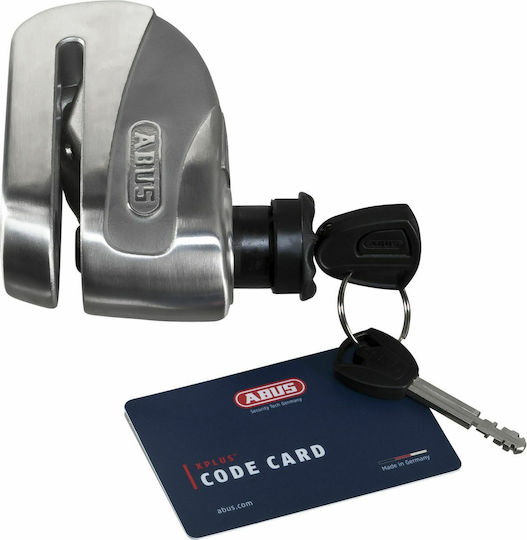 Abus Granit Detecto X Plus 8008 2.0 Motorcycle Disc Brake Lock with Alarm & 14mm Pin in Gray AB-