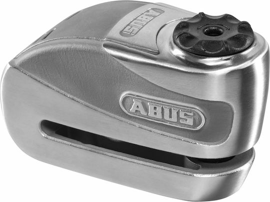 Abus Granit Detecto X Plus 8008 2.0 Motorcycle Disc Brake Lock with Alarm & 14mm Pin in Gray AB-