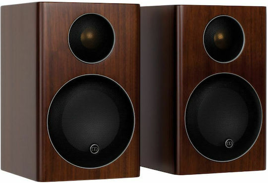 Monitor Audio Radius 90 Ζεύγος Ηχείων Hi-Fi Βιβλιοθήκης 75W 2 Δρόμων Π12.5xΒ14xΥ19.8εκ. Καρυδιά