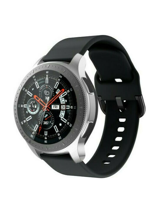 Λουράκι Σιλικόνης Αγκράφα Μαύρο (Huawei Watch GT / GT2 / Honor Magic Watch 2)
