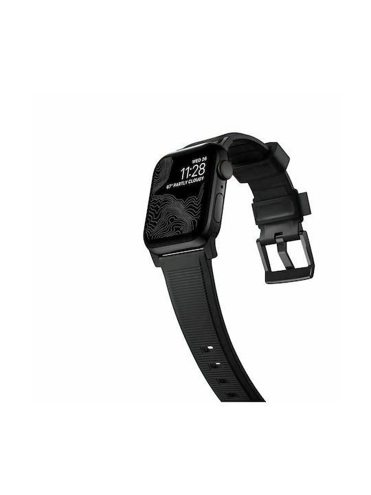 Nomad Rugged Strap v2 Λουράκι Σιλικόνης Μαύρο (Apple Watch 42/44/45mm)