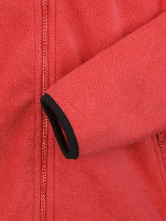 Women's Cardigan with Zipper Red