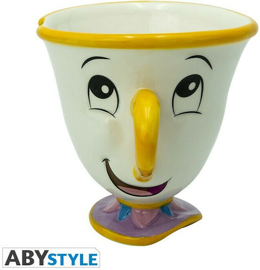 Abysse Disney Beauty And The Beast Chip 3D Mug Ceramic White 250ml