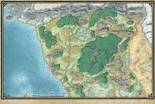 Gale Force Nine Dungeons & Dragons D&D - Savage Frontier Map (53x79cm) 72798