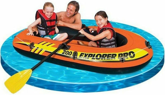 Intex Explorer Pro 200 Aufblasbares Boot für 1 Person Orange mit Rudern & Pumpe 196x102cm