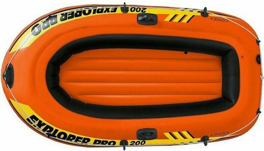 Intex Explorer Pro 200 Aufblasbares Boot für 1 Person Orange mit Rudern & Pumpe 196x102cm