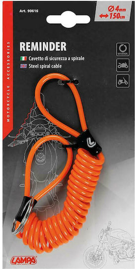 Lampa Reminder 120cm Motorcycle Lock Reminder Cable in Orange
