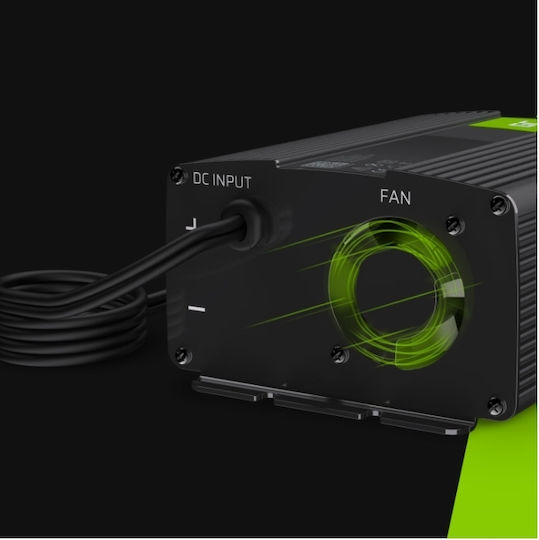 Green Cell Pro Green Invertor Auto Modificat Sine Wave 300W pentru Convertirea 24V DC în 230V AC cu 1xUSB