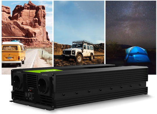 Green Cell Inverter Αυτοκινήτου Τροποποιημένου Ημιτόνου 300W για Μετατροπή 24V DC σε 230V AC με 1xUSB