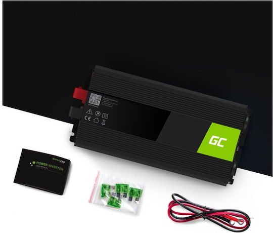 Green Cell Inverter Αυτοκινήτου Τροποποιημένου Ημιτόνου 300W για Μετατροπή 24V DC σε 230V AC με 1xUSB