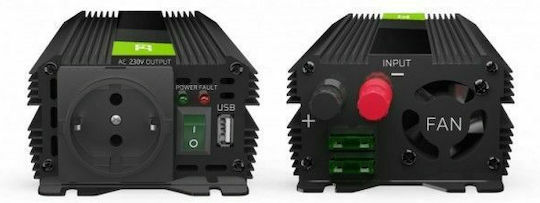Green Cell Car Inverter Modified Sinewave 500W to Converter 24V DC in 230V AC with 1xUSB