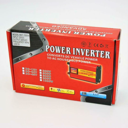 Car Inverter Modified Sinewave 1000W to Converter 12V DC in 220V AC