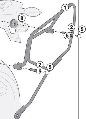 Givi Suporturi Laterale Pentru Yamaha MT-09 2013-2016 2013-2016