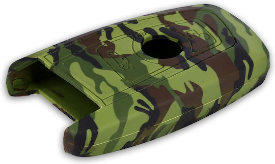 Silicone Car Key Cover Case with 3 Buttons for Bmw Green