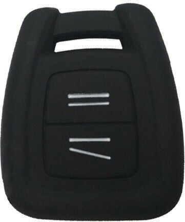 Silicone Car Key Cover Case with 2 Buttons for Opel Black