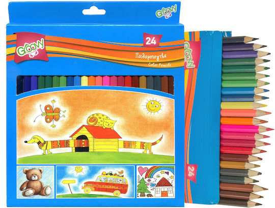 Groovy Set de creioane colorate 24buc Pachet de 1 ambalaje