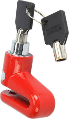 25979 Motorcycle Disc Brake Lock in Red