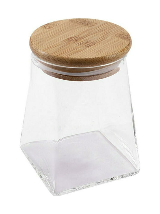 Viosarp Vase General Use with Airtight Lid Glass Transparent 500ml
