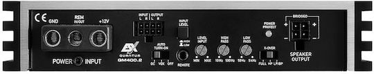 Esx QM400.2 Mini Ενισχυτής Αυτοκινήτου 2 Καναλιών (Κλάση D)