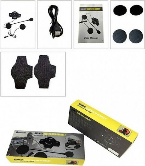Andowl Set Headphones with Microphone Motorcycle Intercom