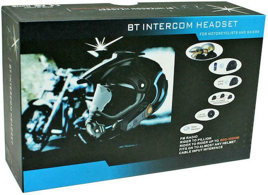 Μονή Ενδοεπικοινωνία για Κράνος Μηχανής με Bluetooth