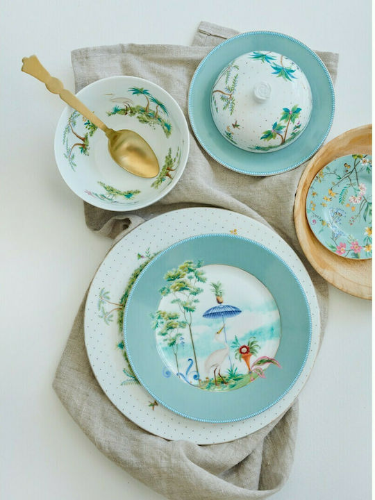 PiP Studio Jolie Blue Serving Platter made of Porcelain Blue with Diameter 32cm