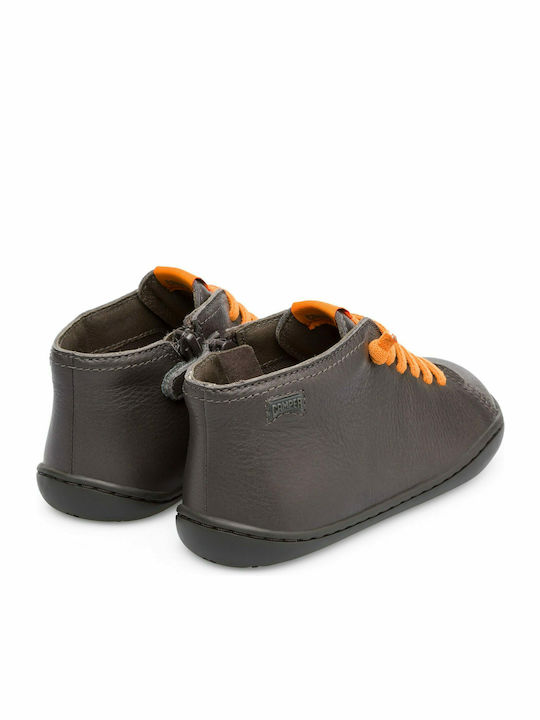 Peu Cami Leather Kids Boots with Laces Navy Blue