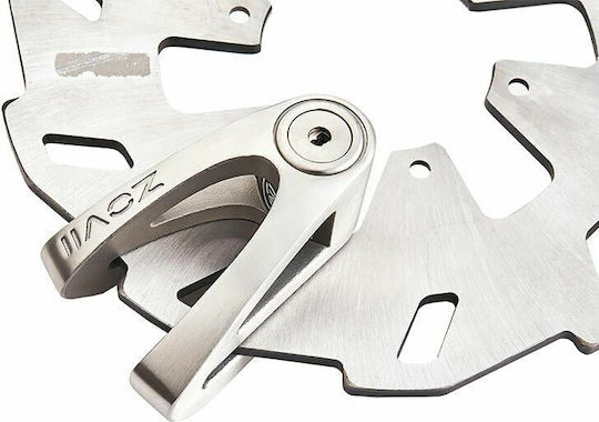 Zovii ZVS14 Motorcycle Disc Brake Lock with 14mm Pin in Silver