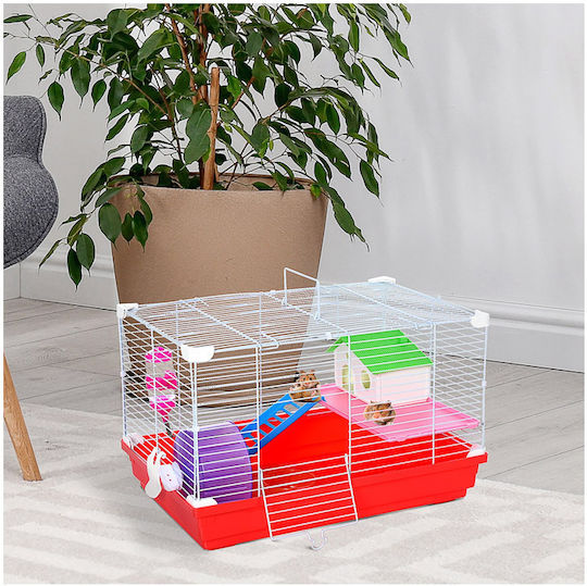 Pawhut Rodent Cage Metal Cage for Hamster 47x30x27 cm 47x30x27cm