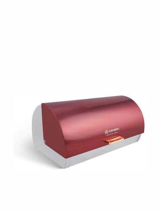 Edenberg Metallic Bread Box with Lid Red 37.5x28x19cm