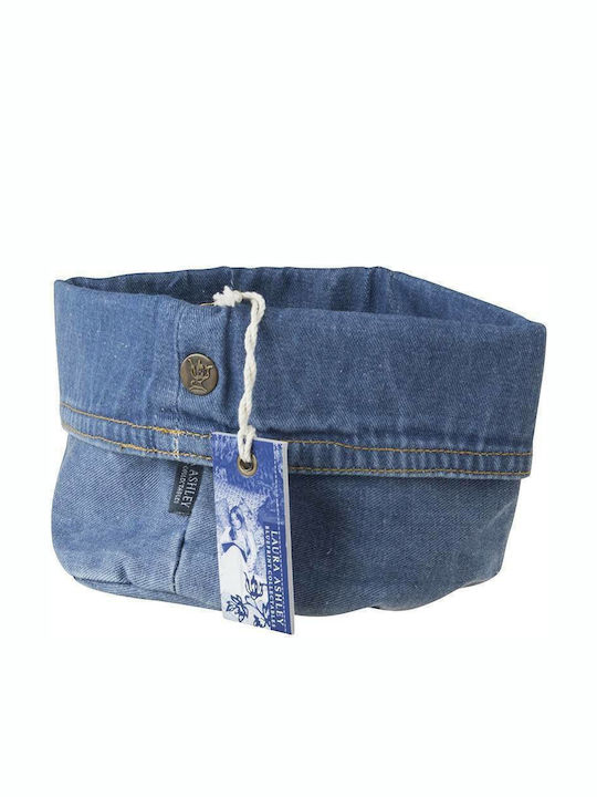 Laura Ashley Brotkorb Stoff Blau 17x17x11cm