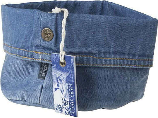 Laura Ashley Brotkorb Stoff Blau 17x17x11cm