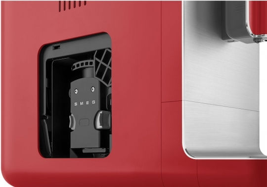 Smeg Автоматична Еспресо Кафемашина 1350W Налягане 19bar с Мелачка Червена BCC01RDMEU