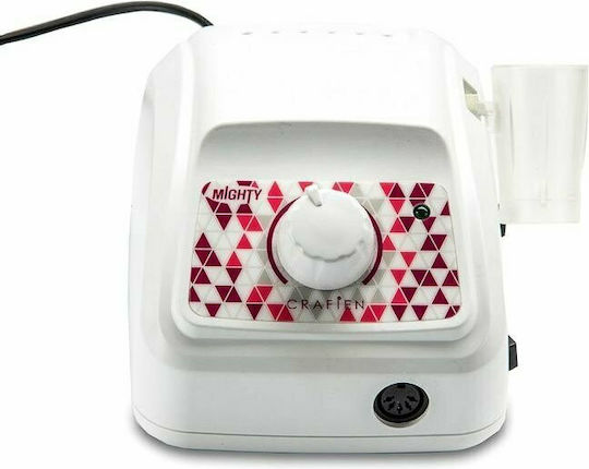 Saeyang Μighty M3 Τροχός Νυχιών Ρεύματος 45W Λευκός 35000 Στροφών με Πεντάλ