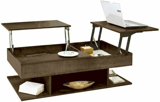 Rechteckig Couchtisch Linda Holz mit Serviertablett Wenge B116.5xT70xH40cm