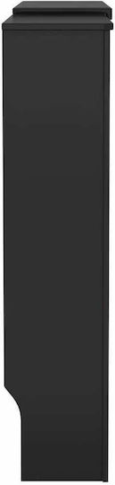 vidaXL MDF Black Expandable Radiator Cover 205x20.5x82cm